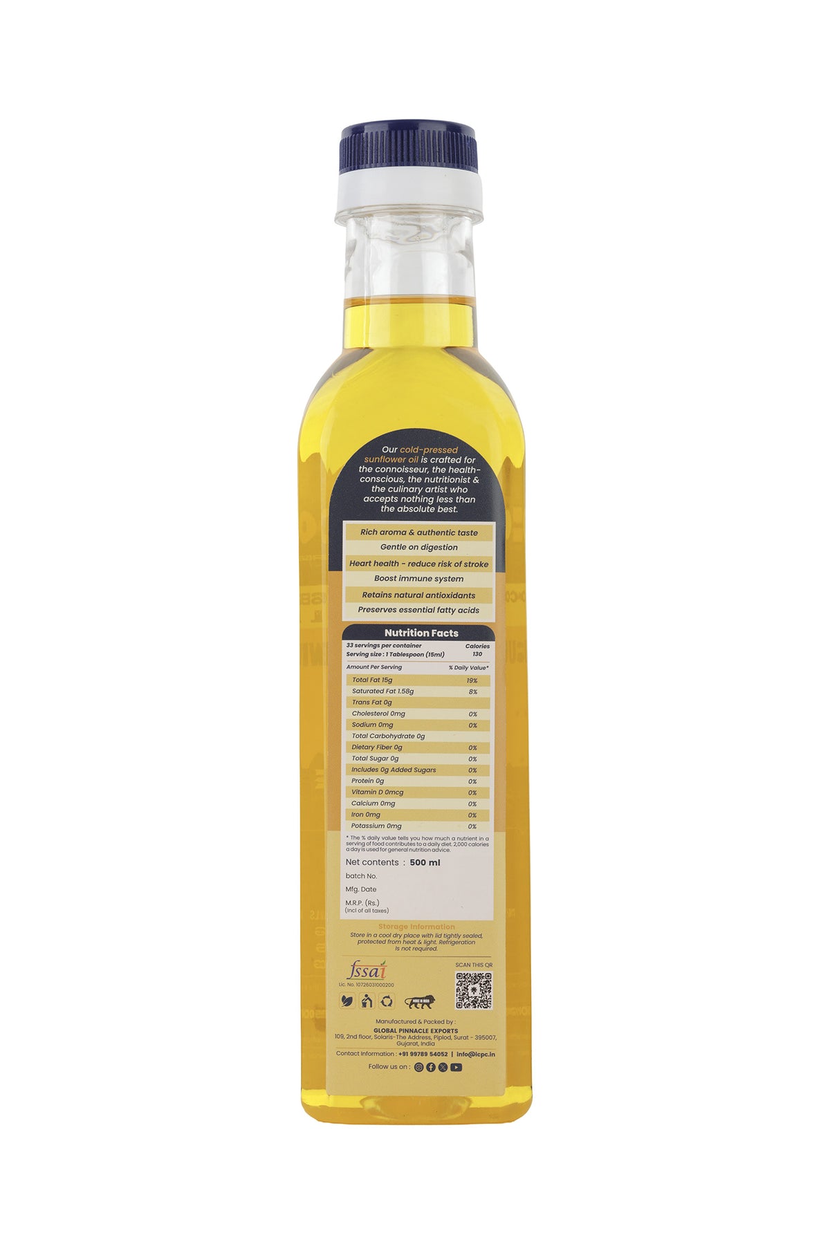 Cold-Pressed Sunflower Oil